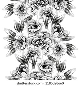 Abstract elegance seamless pattern with floral background