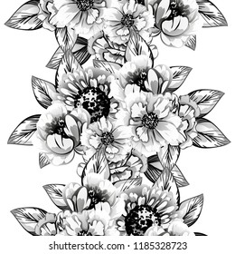 Abstract elegance seamless pattern with floral background