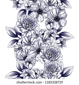 Abstract elegance seamless pattern with floral background