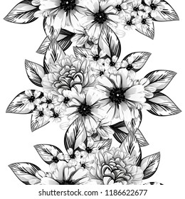 Abstract elegance seamless pattern with floral background