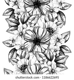 Abstract elegance seamless pattern with floral background