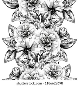 Abstract elegance seamless pattern with floral background