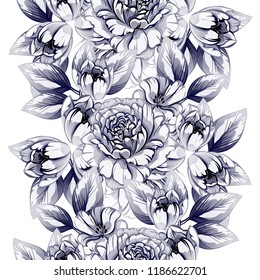 Abstract elegance seamless pattern with floral background