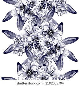 Abstract elegance seamless pattern with floral background