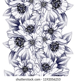 Abstract elegance seamless pattern with floral background