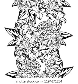 Abstract elegance seamless pattern with floral background