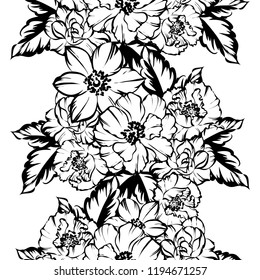 Abstract elegance seamless pattern with floral background