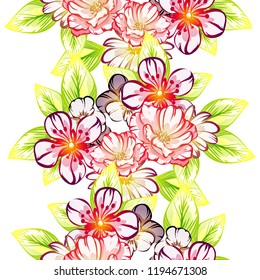 Abstract elegance seamless pattern with floral background