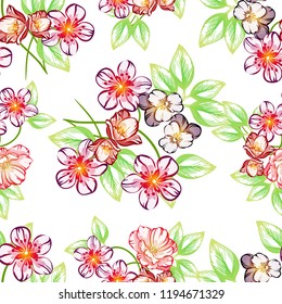 Abstract elegance seamless pattern with floral background