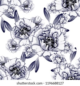 Abstract elegance seamless pattern with floral background