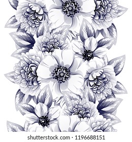 Abstract elegance seamless pattern with floral background