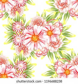 Abstract elegance seamless pattern with floral background
