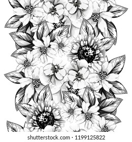 Abstract elegance seamless pattern with floral background