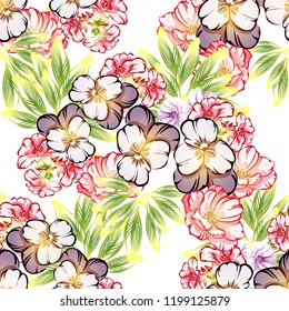 Abstract elegance seamless pattern with floral background