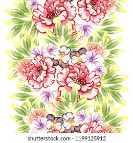 Abstract elegance seamless pattern with floral background