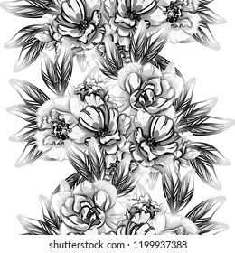 Abstract elegance seamless pattern with floral background
