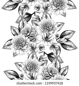 Abstract elegance seamless pattern with floral background