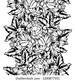 Abstract elegance seamless pattern with floral background