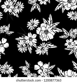 Abstract elegance seamless pattern with floral background