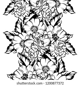 Abstract elegance seamless pattern with floral background