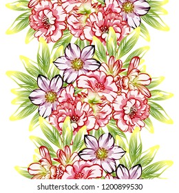 Abstract elegance seamless pattern with floral background