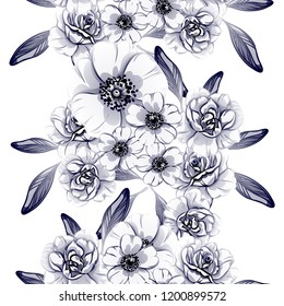 Abstract elegance seamless pattern with floral background