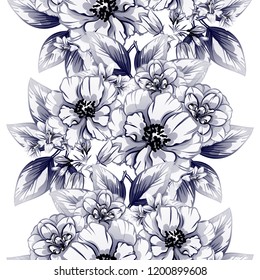 Abstract elegance seamless pattern with floral background