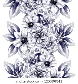 Abstract elegance seamless pattern with floral background