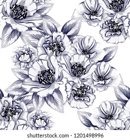 Abstract elegance seamless pattern with floral background