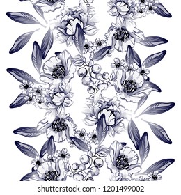 Abstract elegance seamless pattern with floral background