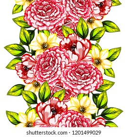 Abstract elegance seamless pattern with floral background