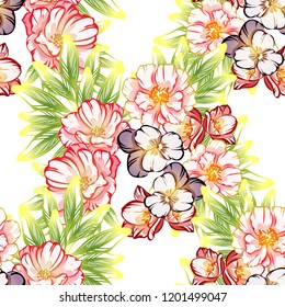 Abstract elegance seamless pattern with floral background