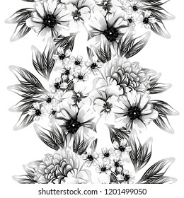 Abstract elegance seamless pattern with floral background