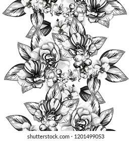 Abstract elegance seamless pattern with floral background