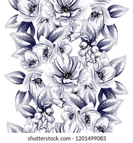 Abstract elegance seamless pattern with floral background