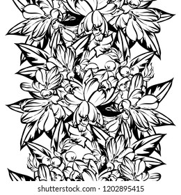 Abstract elegance seamless pattern with floral background