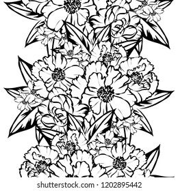 Abstract elegance seamless pattern with floral background
