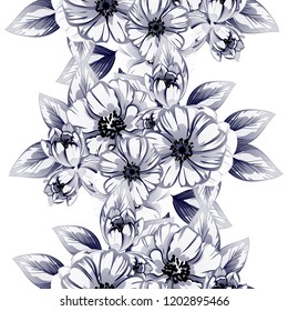 Abstract elegance seamless pattern with floral background