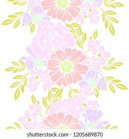 Abstract elegance seamless pattern with floral background