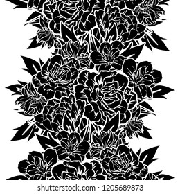 Abstract elegance seamless pattern with floral background