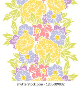 Abstract elegance seamless pattern with floral background