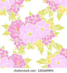 Abstract elegance seamless pattern with floral background