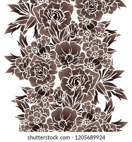 Abstract elegance seamless pattern with floral background