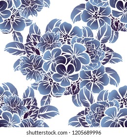 Abstract elegance seamless pattern with floral background