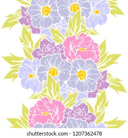 Abstract elegance seamless pattern with floral background