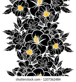 Abstract elegance seamless pattern with floral background