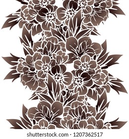 Abstract elegance seamless pattern with floral background