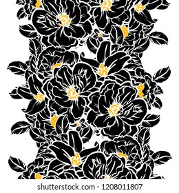 Abstract elegance seamless pattern with floral background