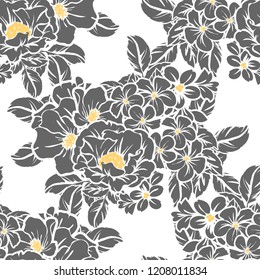 Abstract elegance seamless pattern with floral background