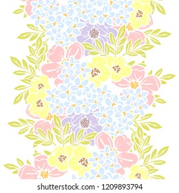 Abstract elegance seamless pattern with floral background